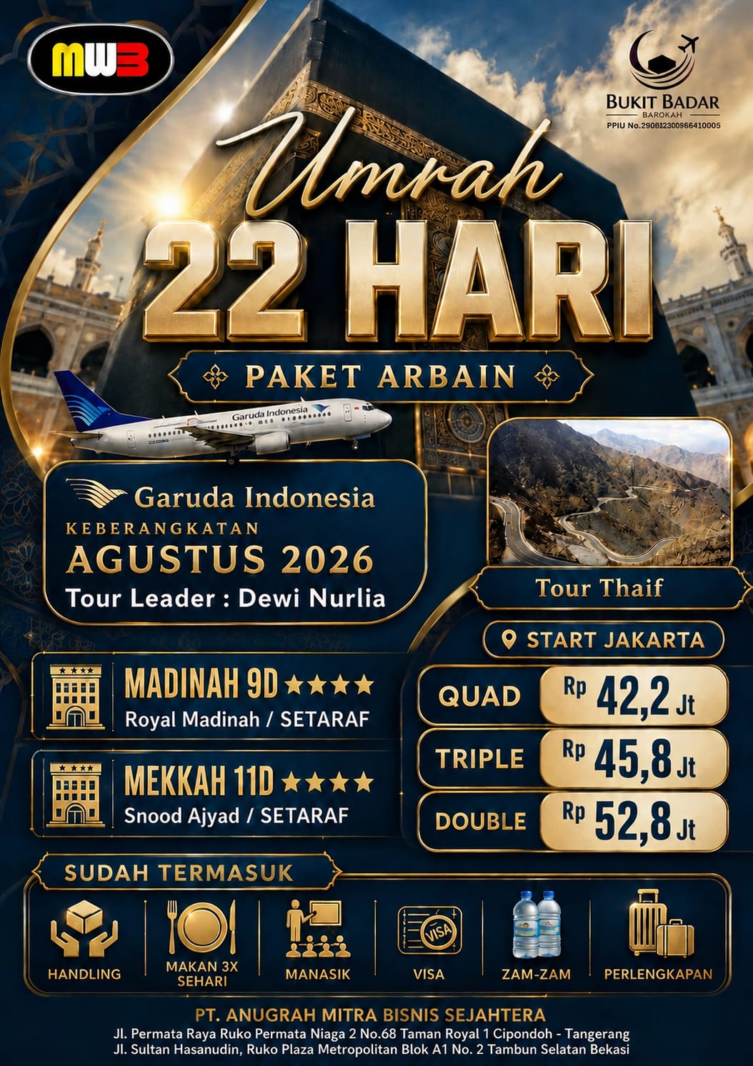 Umrah 22 Hari Arbain